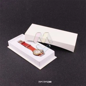 White Watch Box Lid and Base Watch Storage Keeping Box