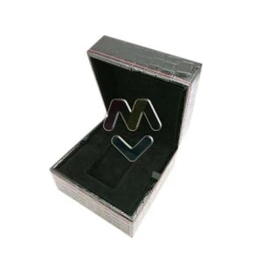 Men's Watch Box Made from Glossy PVC Leather Solid Cardboard