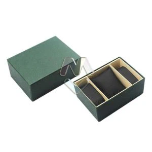 3 Pieces Watch Box Green Plain Paper Watch Packaging Box