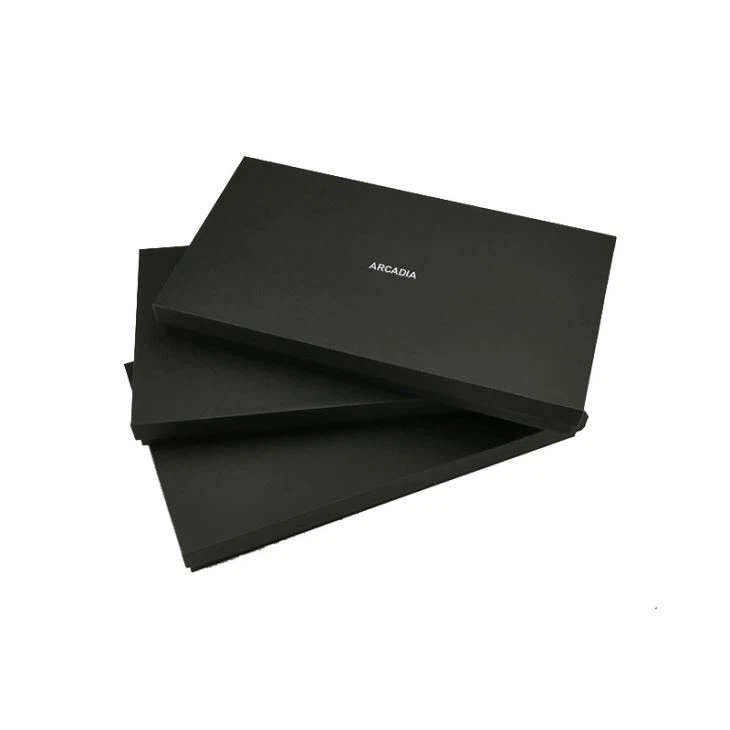 Gift Box With Lid Matte Black Cardboard Box